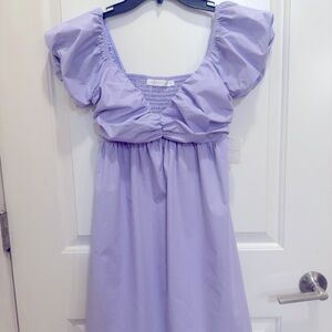 Altar'd State Lilac Puff Sleeve Dress